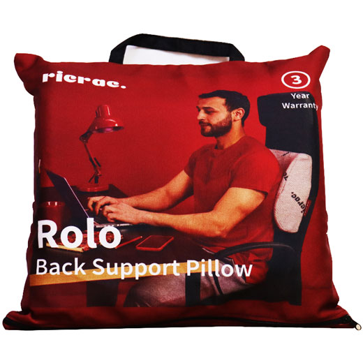 Ricrac Rolo Back Support Flat Pillow Blue