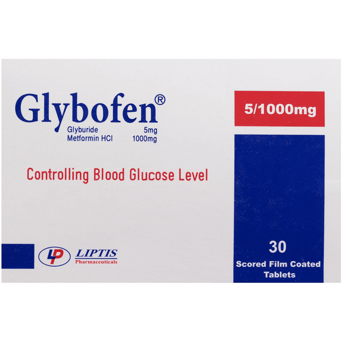 Glybofen 5Mg/1000mg 30 Film Coated Tablets
