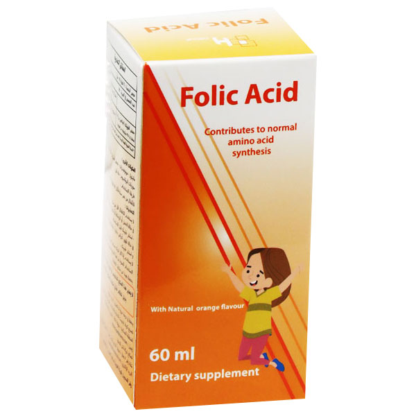 Folic Acid Orange Flavor 60ml Oral Drop