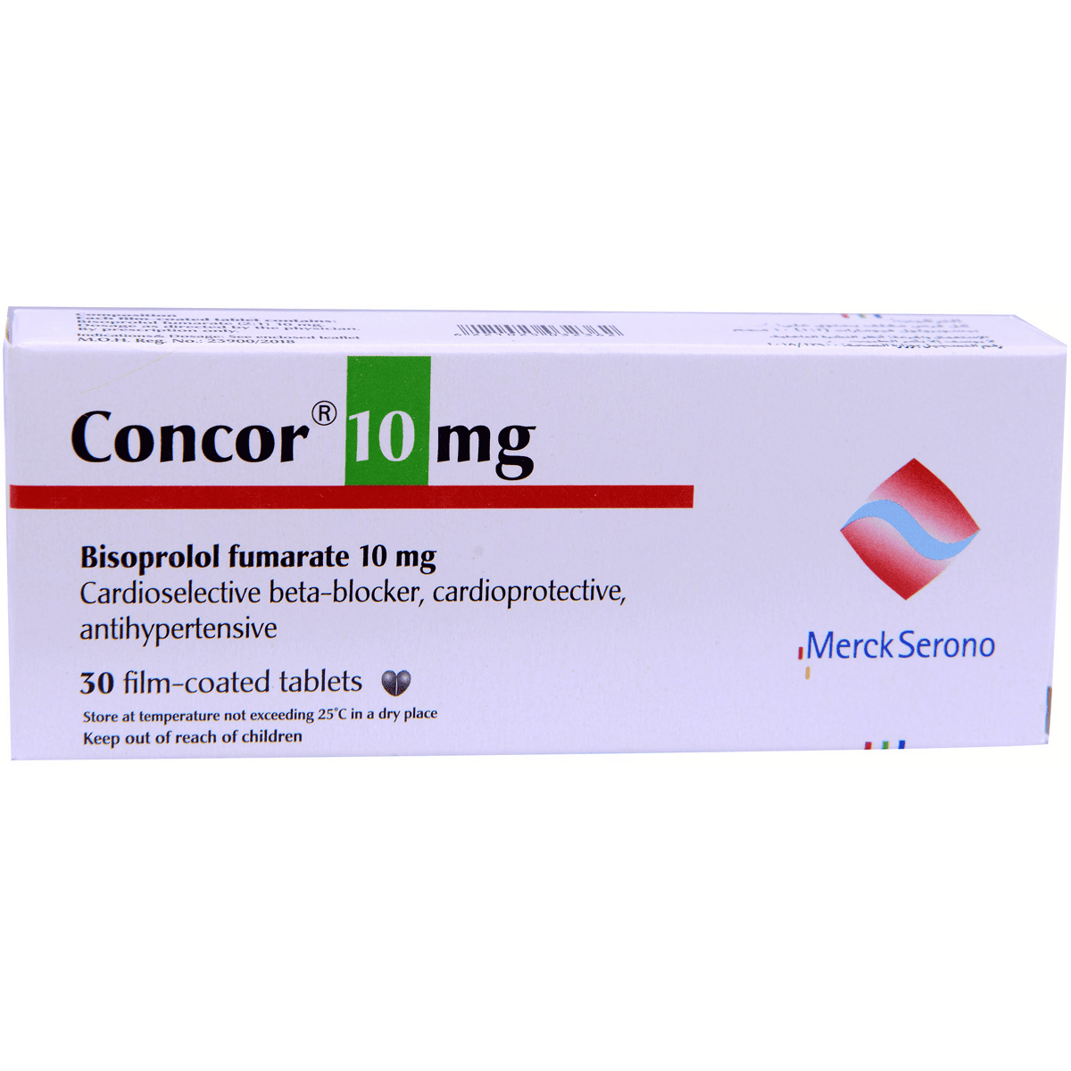 Concor 10mg 30 Scored Film Coated Tablets