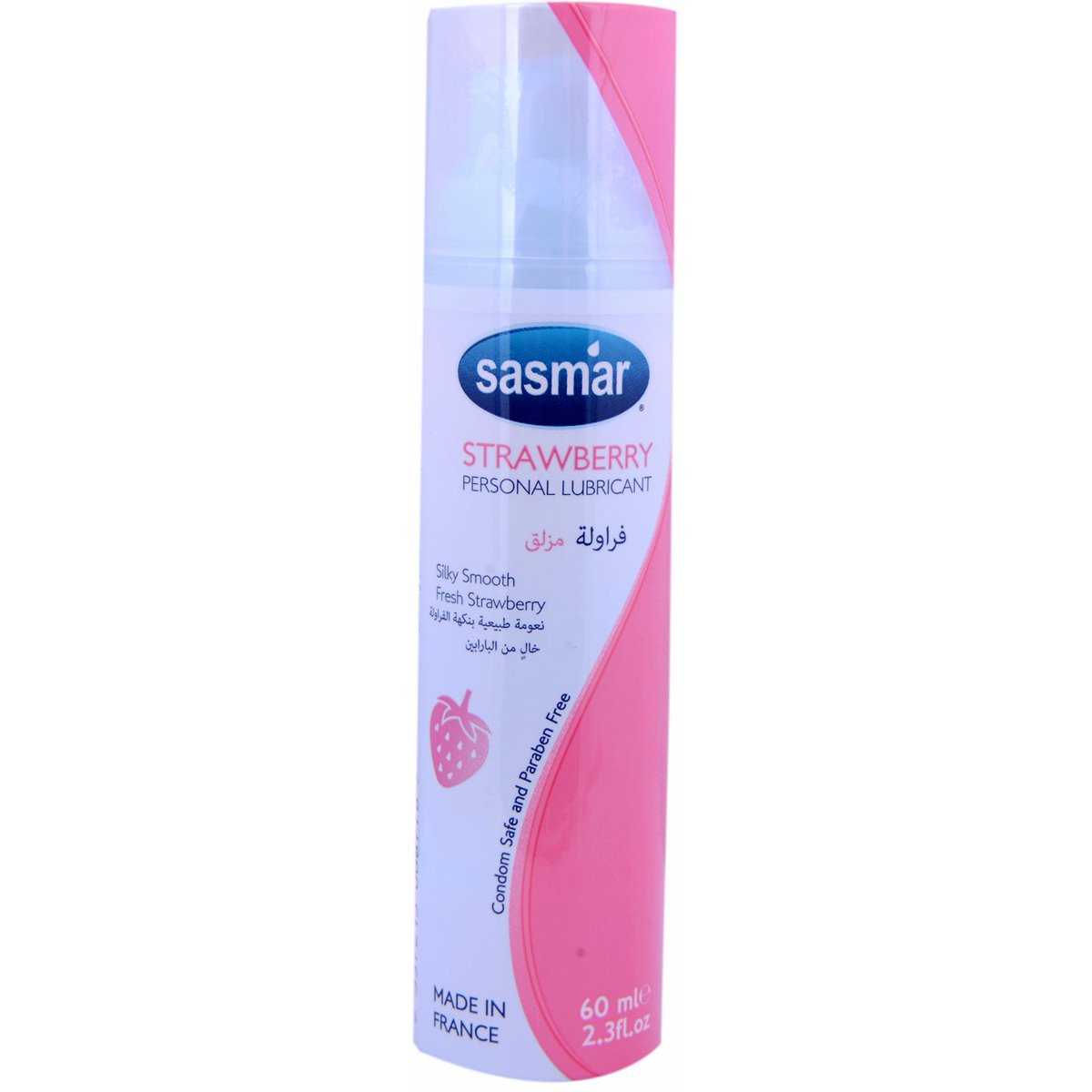 Sasmar Water Based Lubricant Strawberry Liquid 60ml