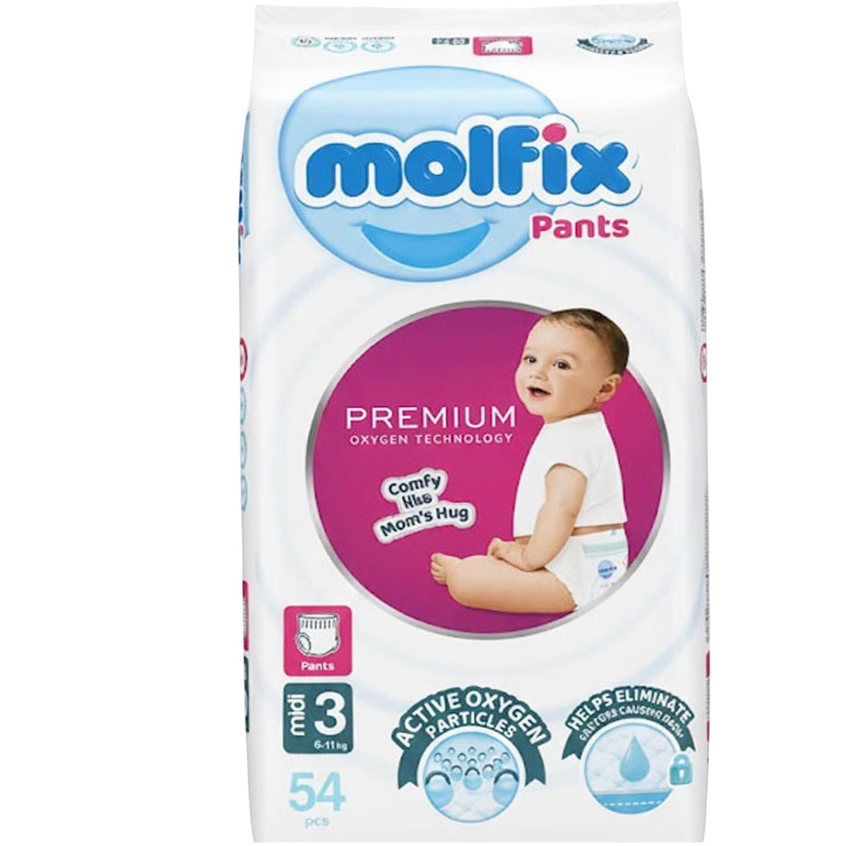 Molfix Premium Pants (3) Midi 6&ndash;11kg 54 Pieces
