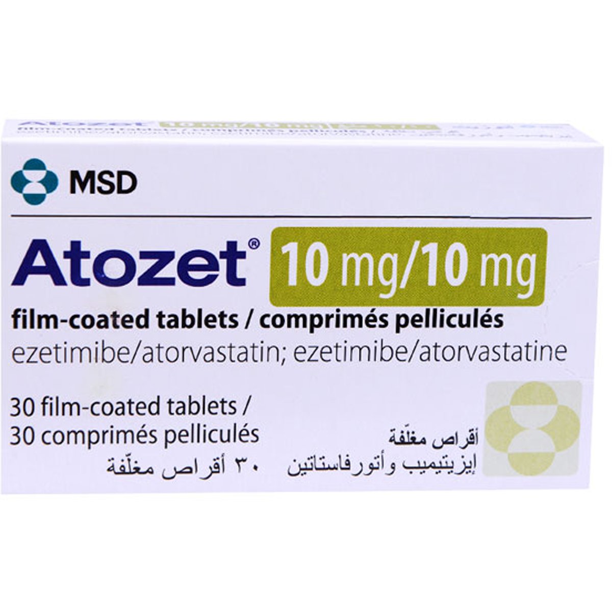 Atozet 10mg/10mg 30 Film Coated Tablets