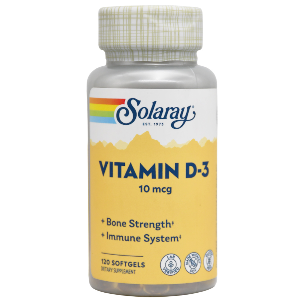 Solaray Vitamin D 3 10 mcg 120 SoftGels
