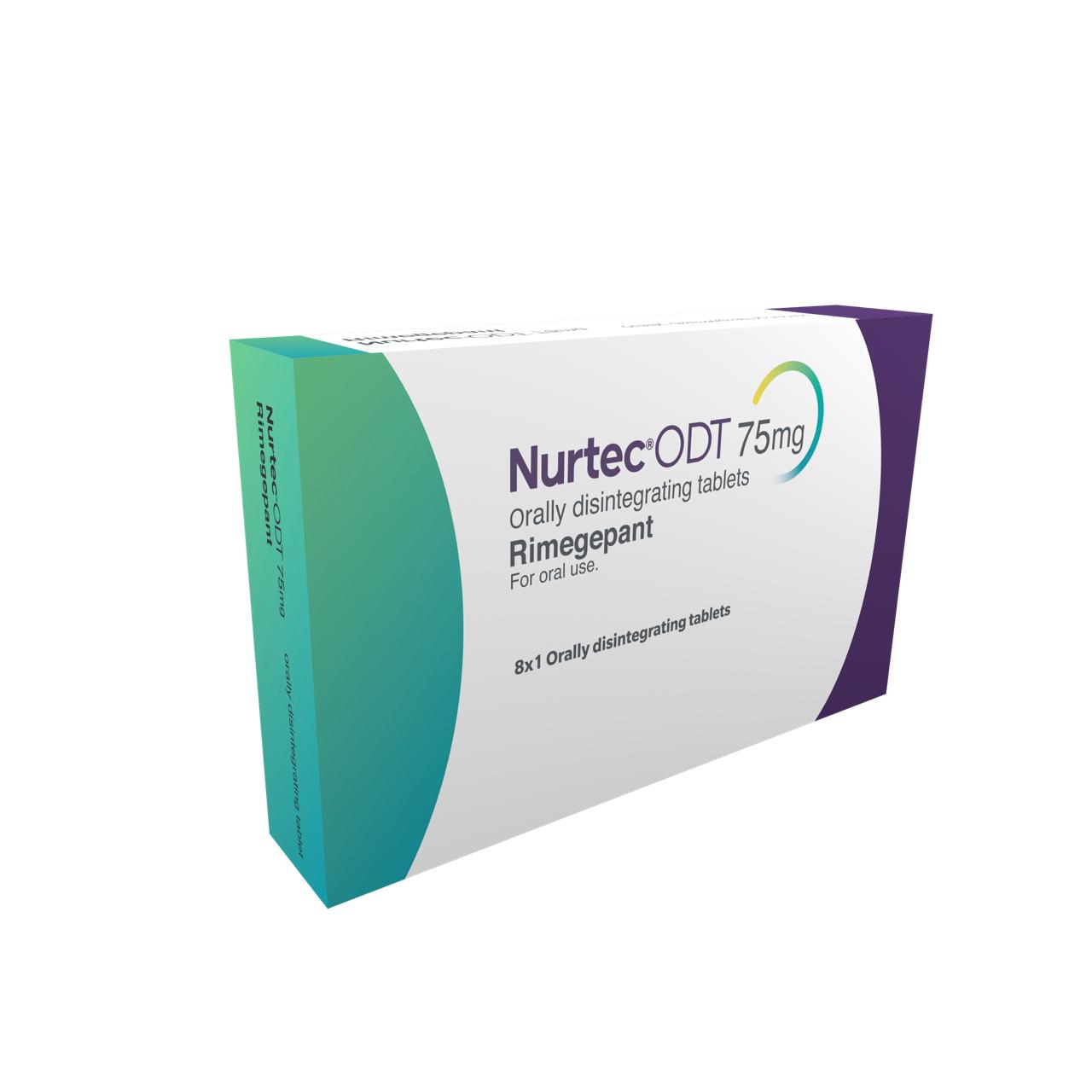 Nurtec ODT 75mg 8 Orally Disintegrating Tablets