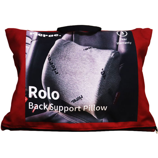 Ricrac Rolo Back Support Pillow Pattern Black