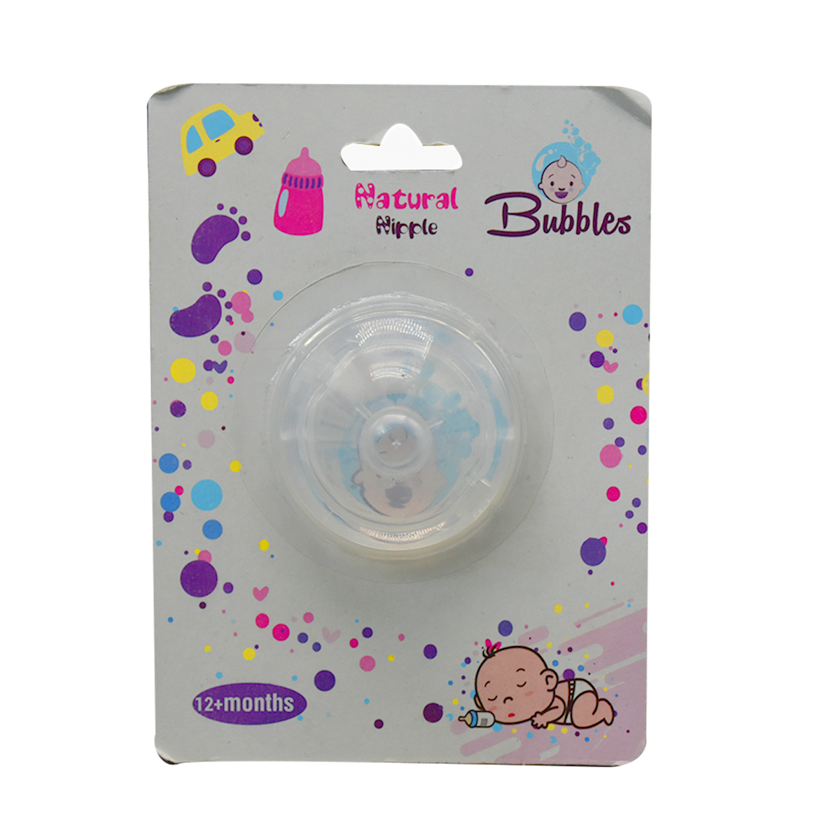 Bubbles Natural Nipple Silicone (12Months +)