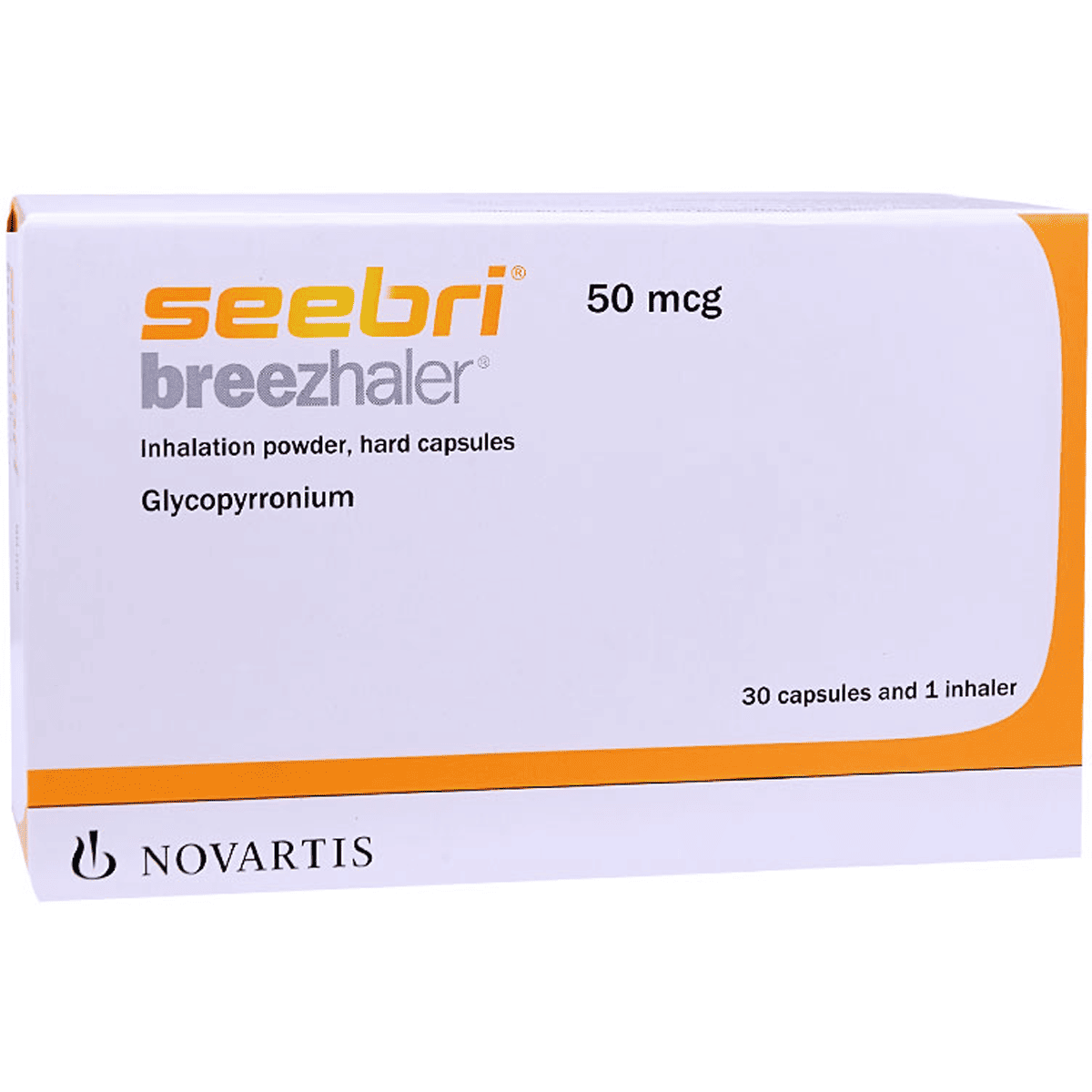 Seebri Breezhaler 50mcg 30 Capsules + 1 Inhaler