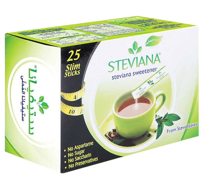 Steviana Sweetener 25 Slim Sticks
