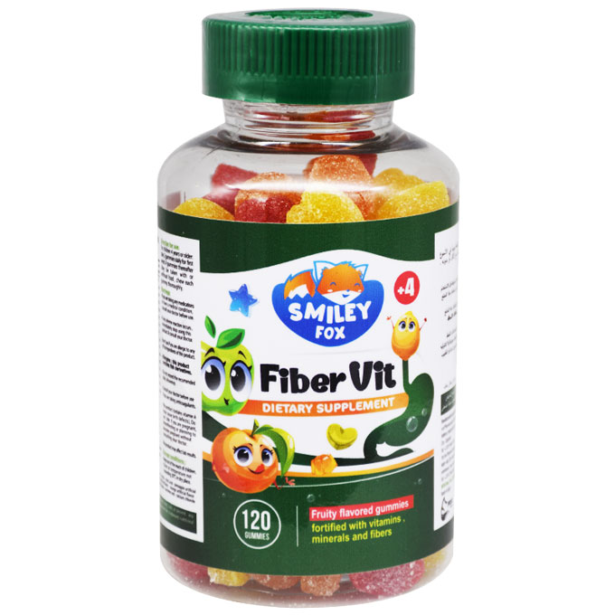 Smiley Fox Fiber Vitamin Fruity Flavor 120 Gummy