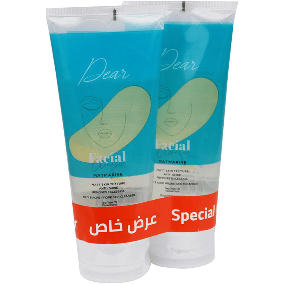 Dear Facial Cleanser For Oily Skin 200ml 1+1 (Offer Pack)