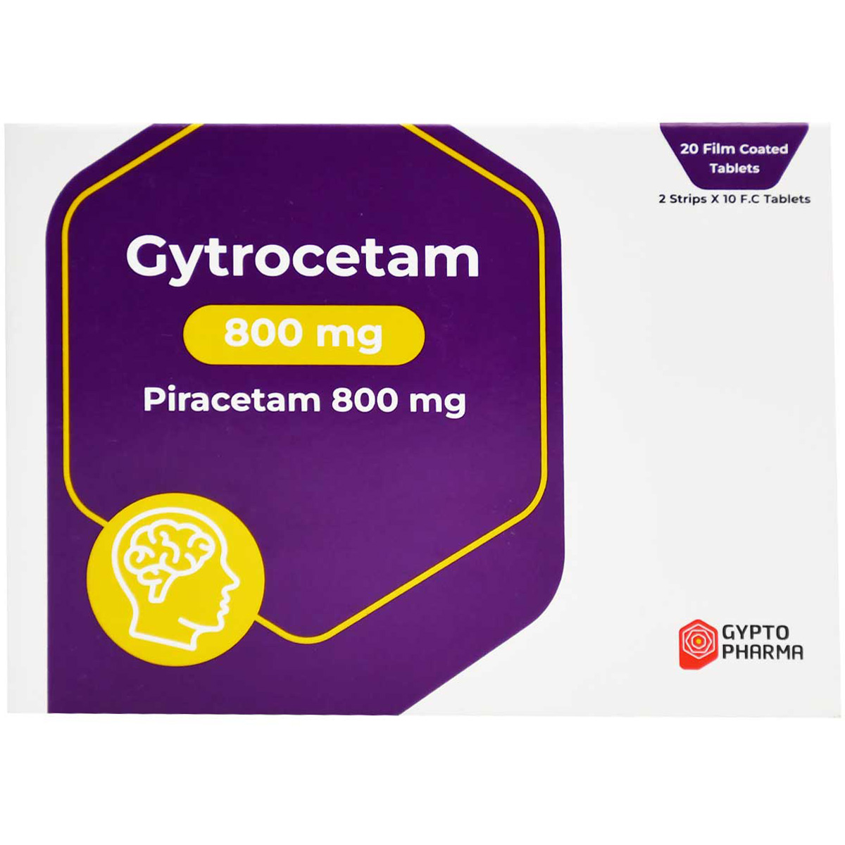 Gytrocetam 800mg 20 Film Coated Tablets