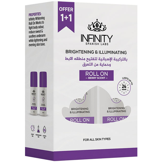 Infinity Berry Scent Deodorant Roll On 2X80ml (Offer Pack)