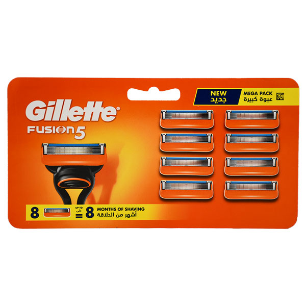 Gillette Fusion (5) Blades 8 Pieces