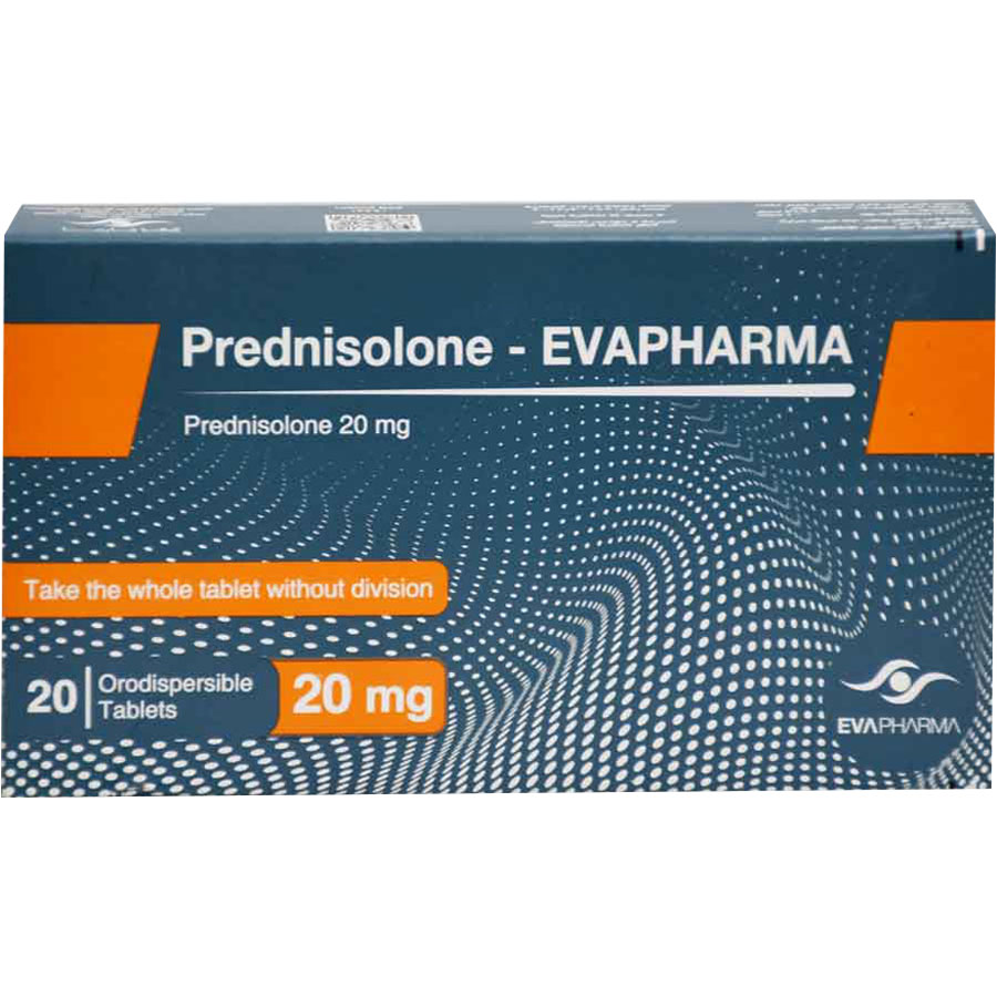 Prednisolone Evapharma 20mg 20 Orodispersible Tablets