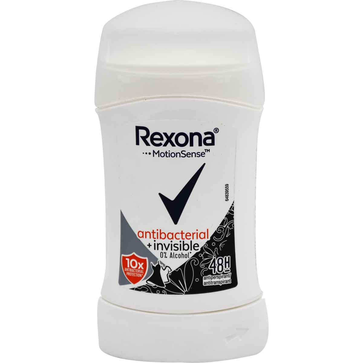 Rexona Antibacterial + Invisible 48 Hours Deodorant Stick 50 ml