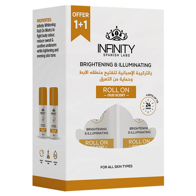 Infinity Oud Scent Deodorant Roll On 2X80ml (Offer Pack)