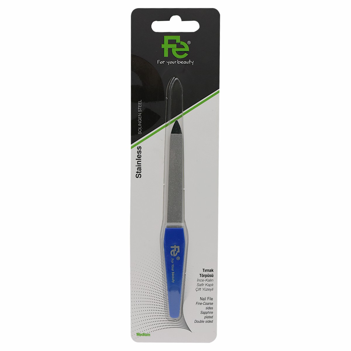 Fe Stainless Nail File Medium Ref/017