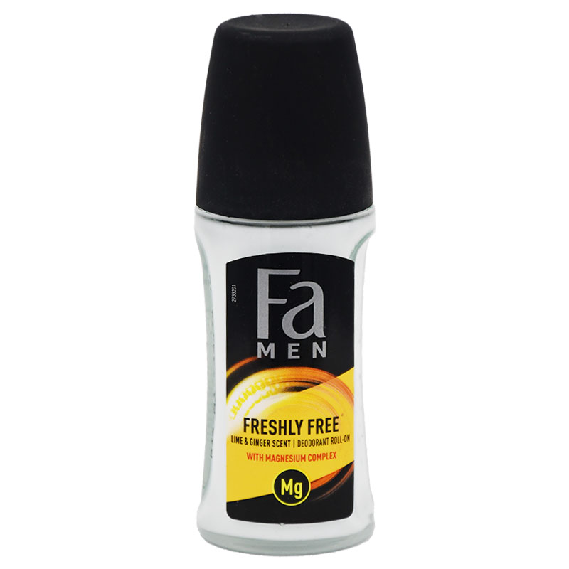 Fa Men Freshly Free Lime&Ginger Deodorant Roll On 50ml