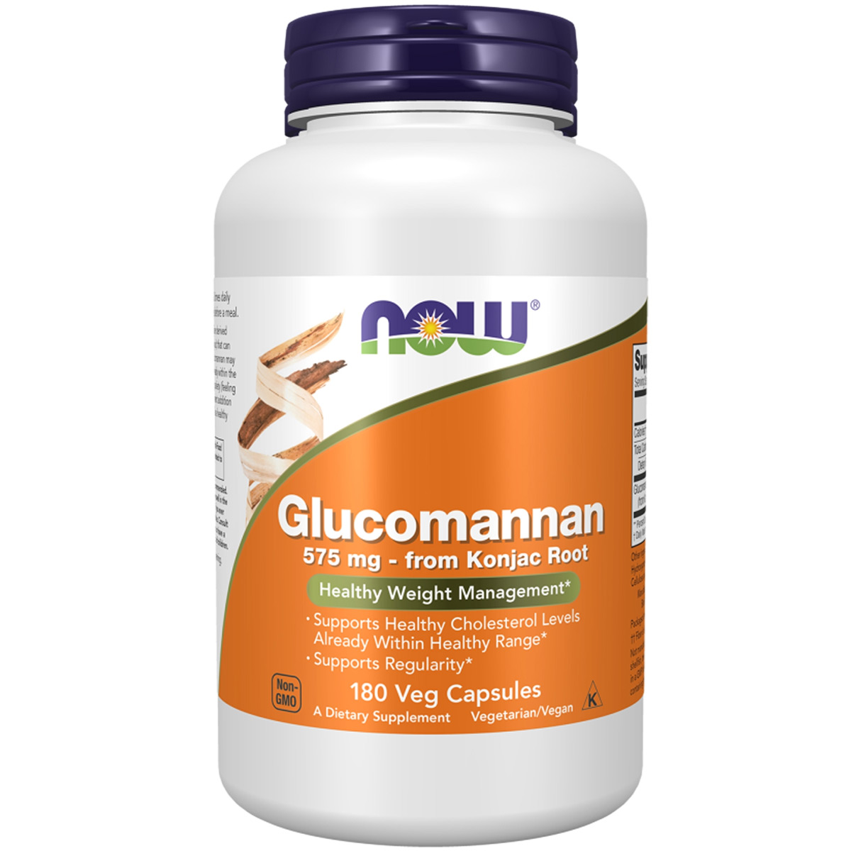 Now Glucomannan 575mg 180 Capsules