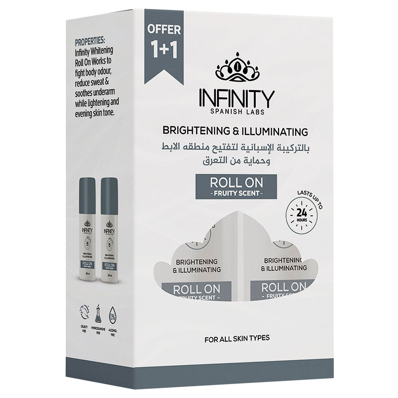 Infinity Fruity Scent Deodorant Roll On 2X80ml (Offer Pack)