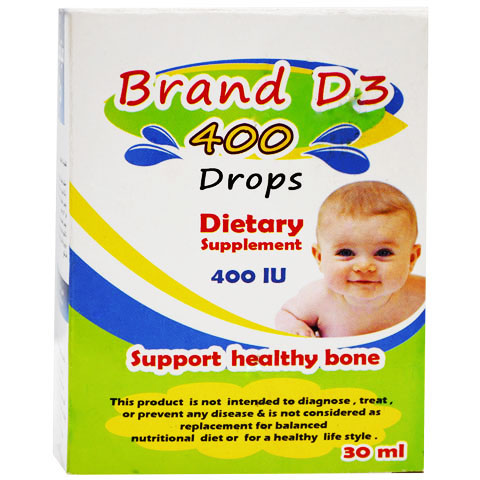 Brand D3 400 IU Drops 30ml