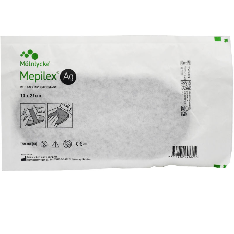 Molnlycke Mepilex Ag 10 x 21cm