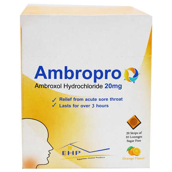 Ambropro 20mg Orange Flavor 10 Lozenges Tablet