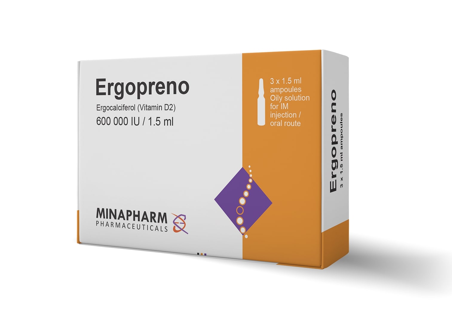 Ergopreno 600000 IU/1.5ml Intra Mascular/Oral 3 Ampoule