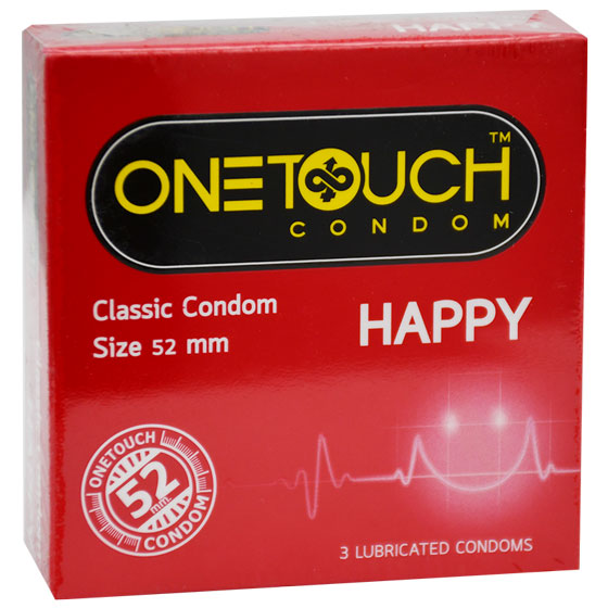 One Touch Happy Lubricant Condoms 3pcs