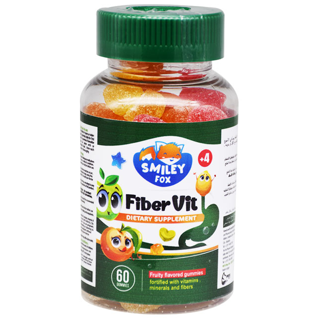 Smiley Fox Fiber Vitamin Fruity Flavor 60 Gummy