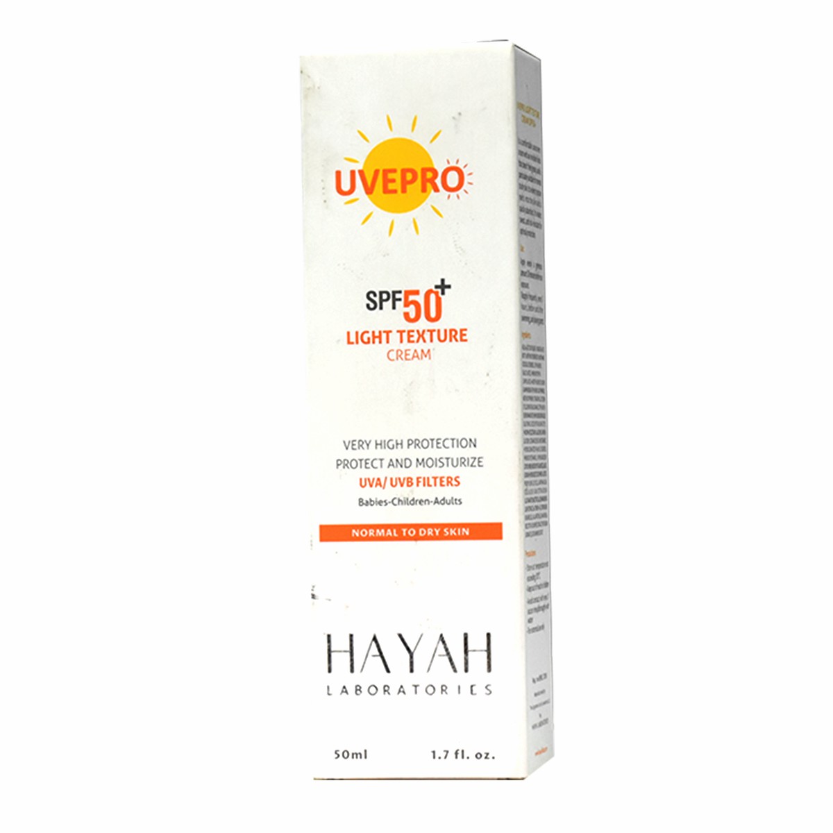 Uvepro Light Texture (SPF50 +) Cream 50ml