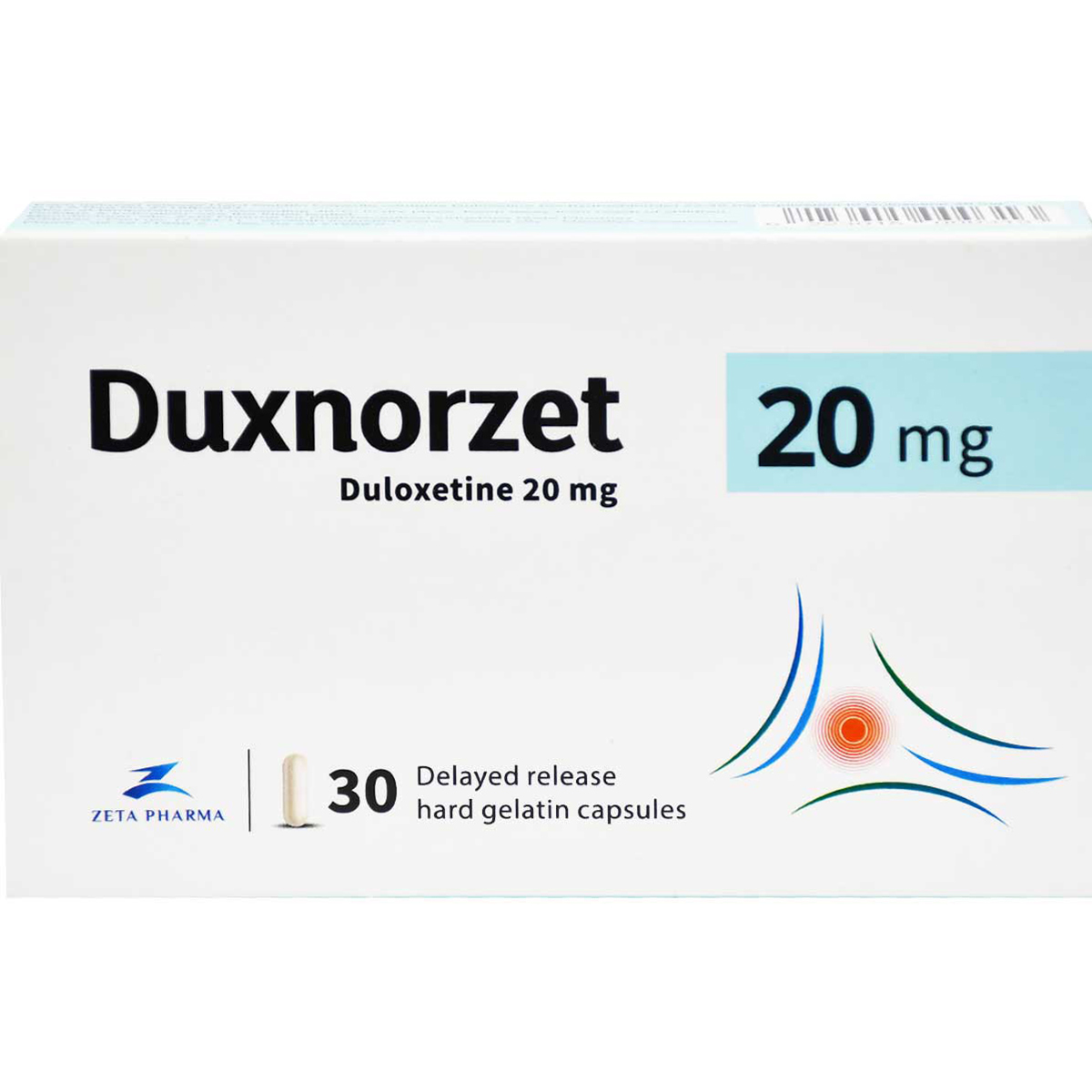 Duxnorzet 20mg Delayed Release 30 Capsules