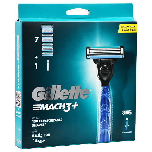 Gillette Mach (3+) Razor+7 Blades