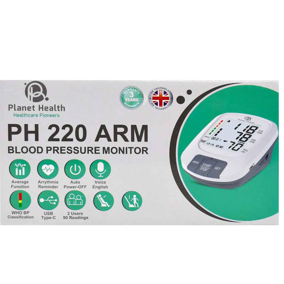 Planet Health Blood Pressure Monitor/PH220 Arm