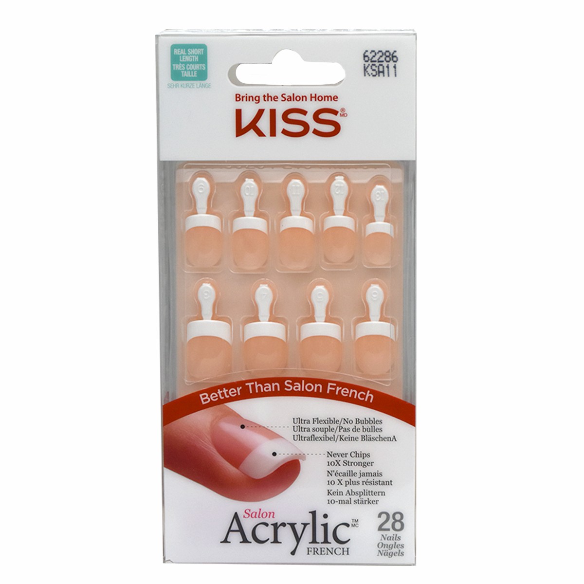 Kiss Acrylic Nude Nails 28pcs/Kan01