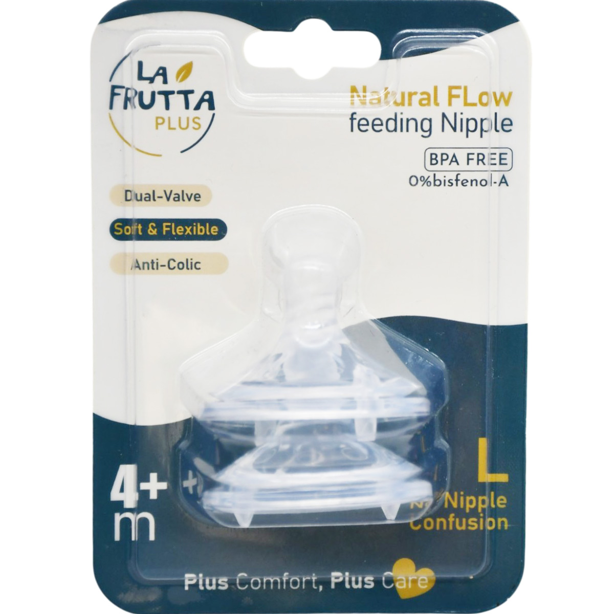 La Frutta Natural Flow Feeding Nipple (+4 Month) Large 2 Pieces image number 1