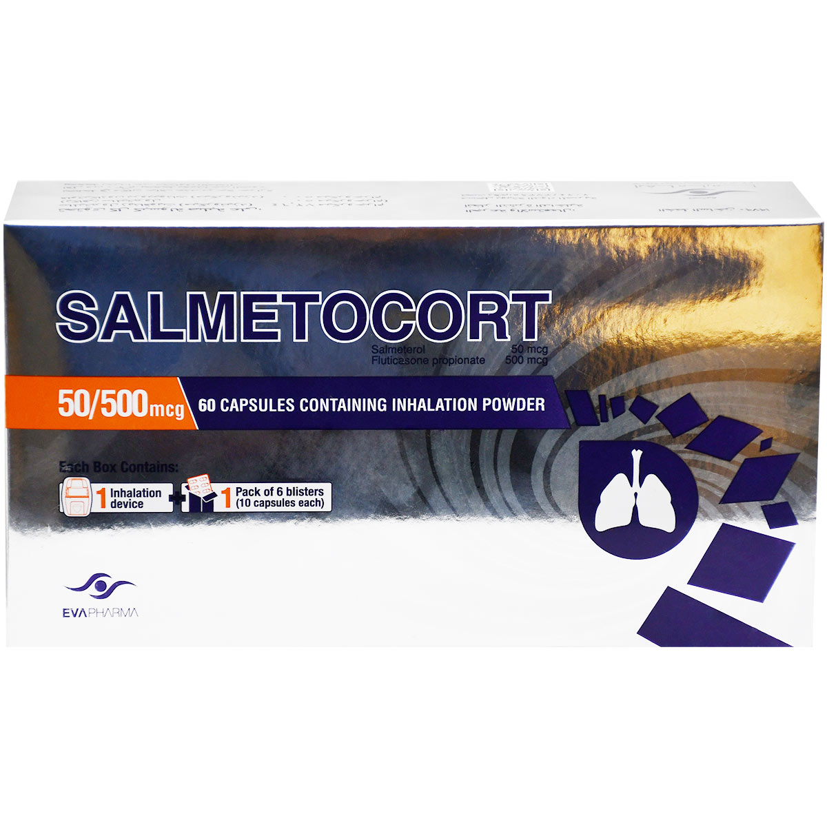 Salmetocort 50/500&micro; 60 Capsules + 1 Inhaler