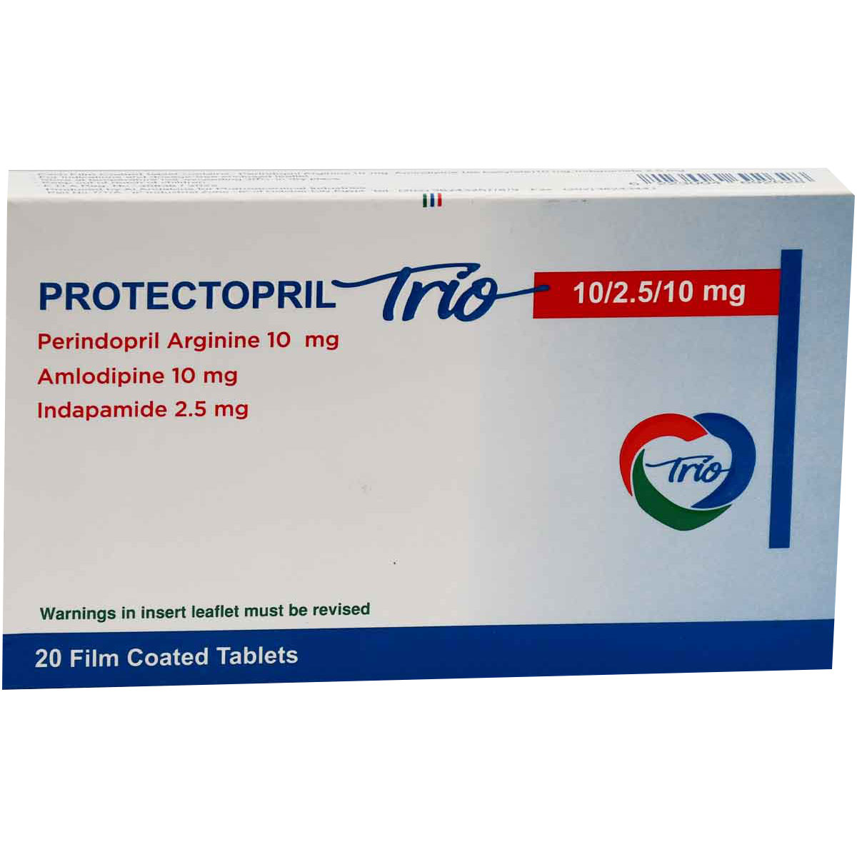 Protectopril Trio 10/2.5/10mg 20 Film Coated Tablets