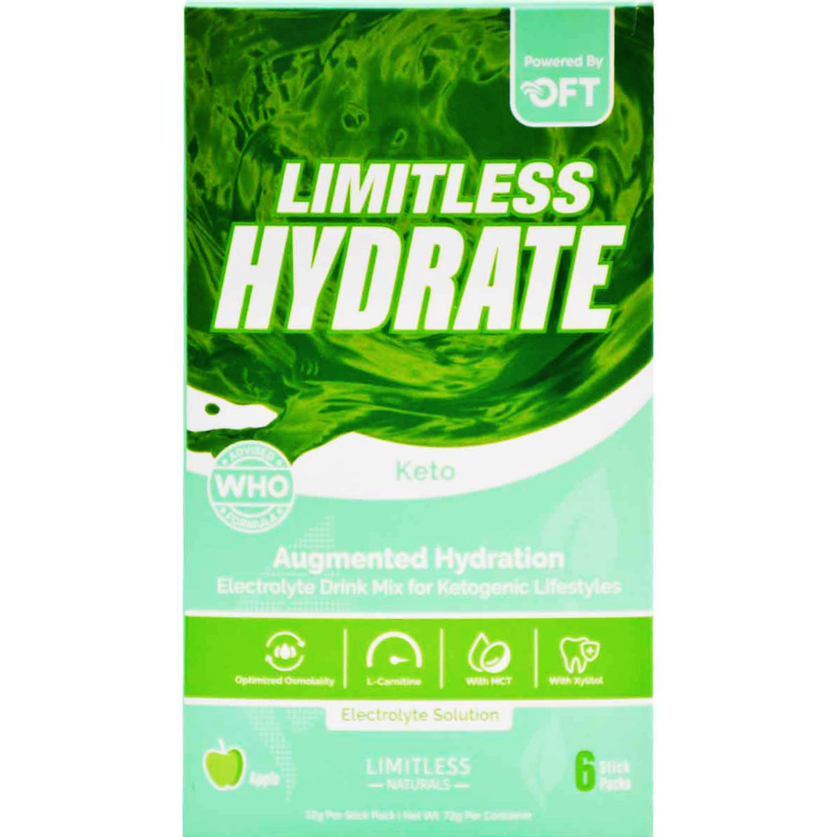 Limitless Hydrate Keto Apple 6 Sticks