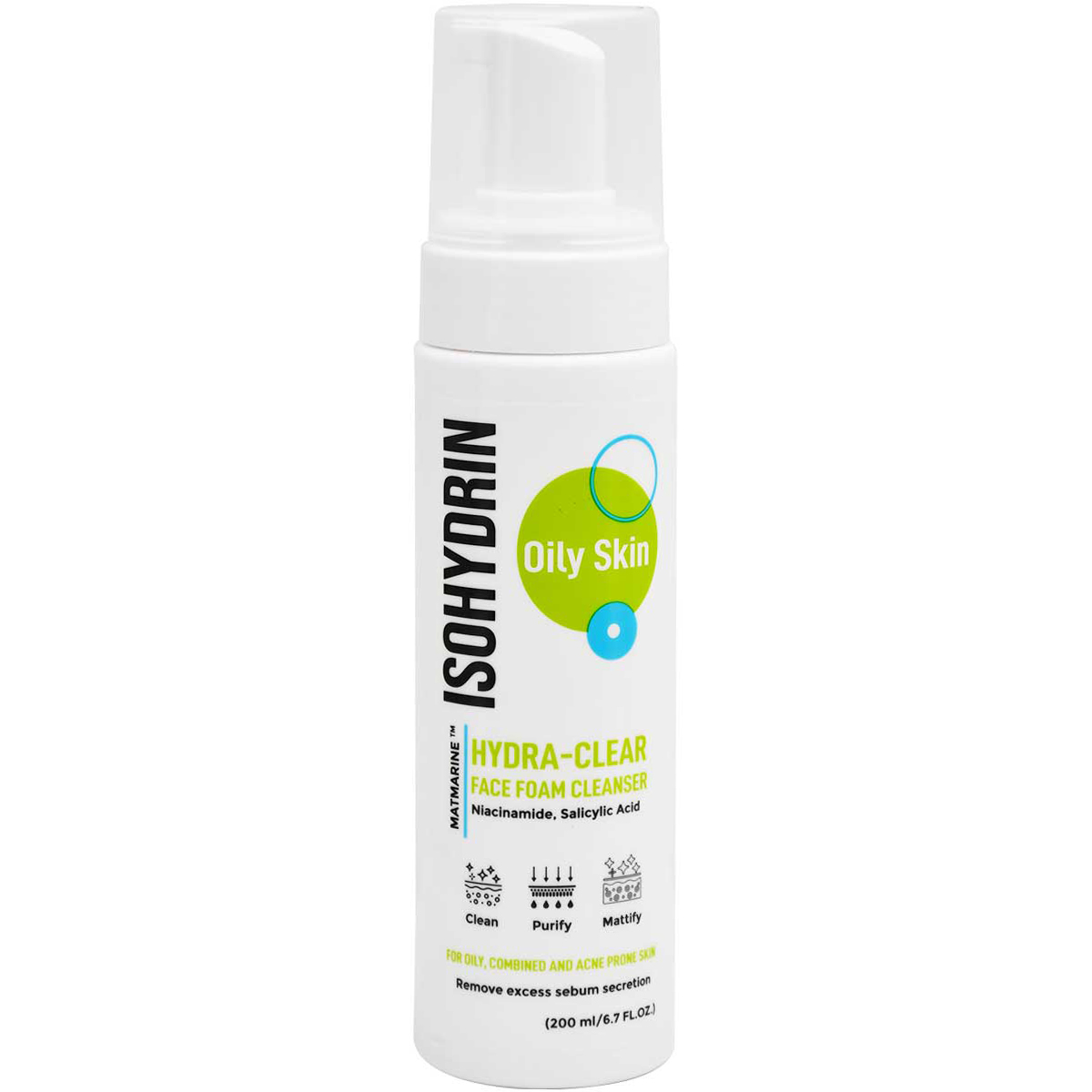 Isohydrin Hydra Clear Face Foam Cleanser For Oily Skin 200 ml