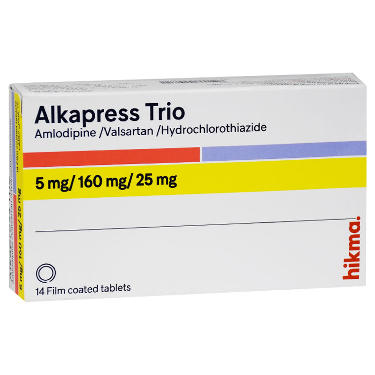 Alkapress Trio 5mg/160mg/25mg 14 Film Coated Tablet