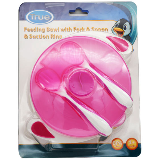 True Feeeding Bowl With Fork &Spoon & Suction Ring/2022040