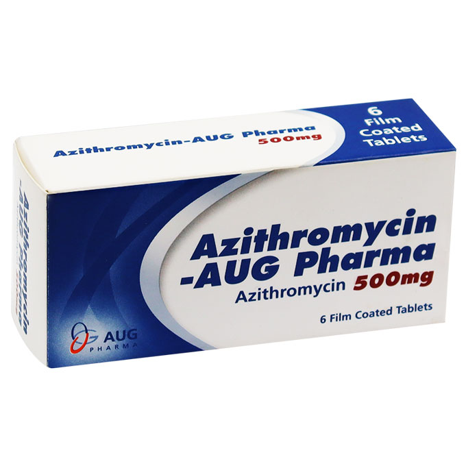 Azithromycin Aug Pharma 500mg 6 Film Coated Tablets