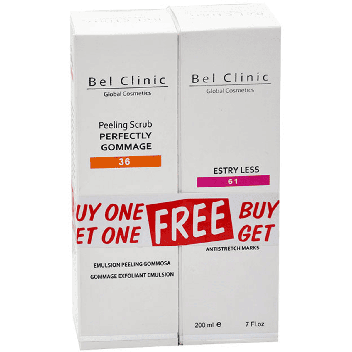 Belclinic (Peeling Scrub 200ml + Stretch Mark Cream 200ml) (Offer Pack)