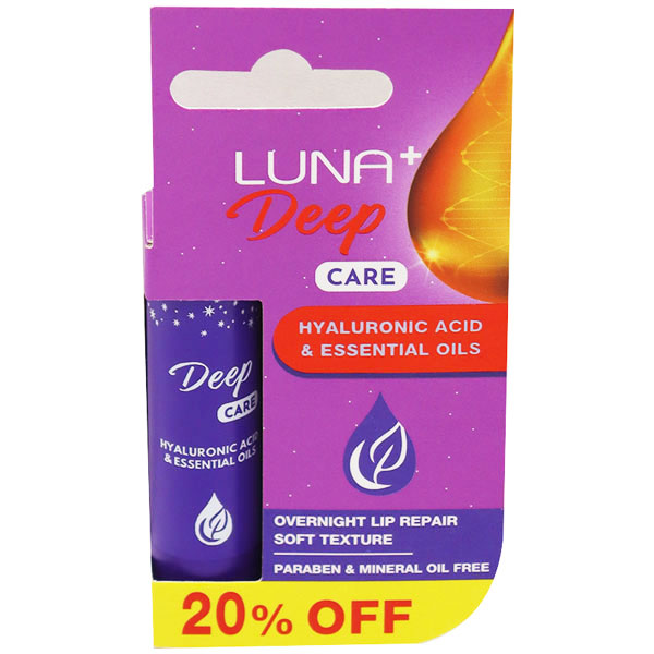 Luna+ Deep Care Lip Balm 3.5 gm 20% Off (Offer Pack)