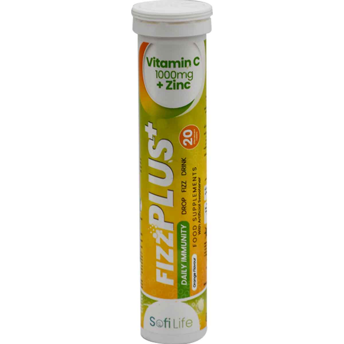 Sofi Life Fizz Plus Zinc And Vitamin C 20 Effervescent Tablets