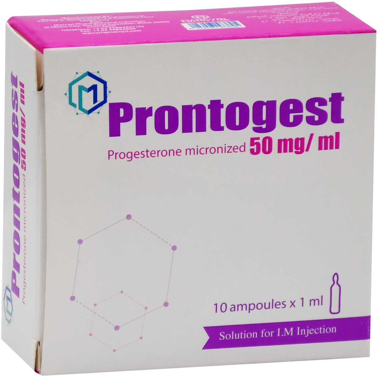 Prontogest 50mg/ml 10 Ampoules