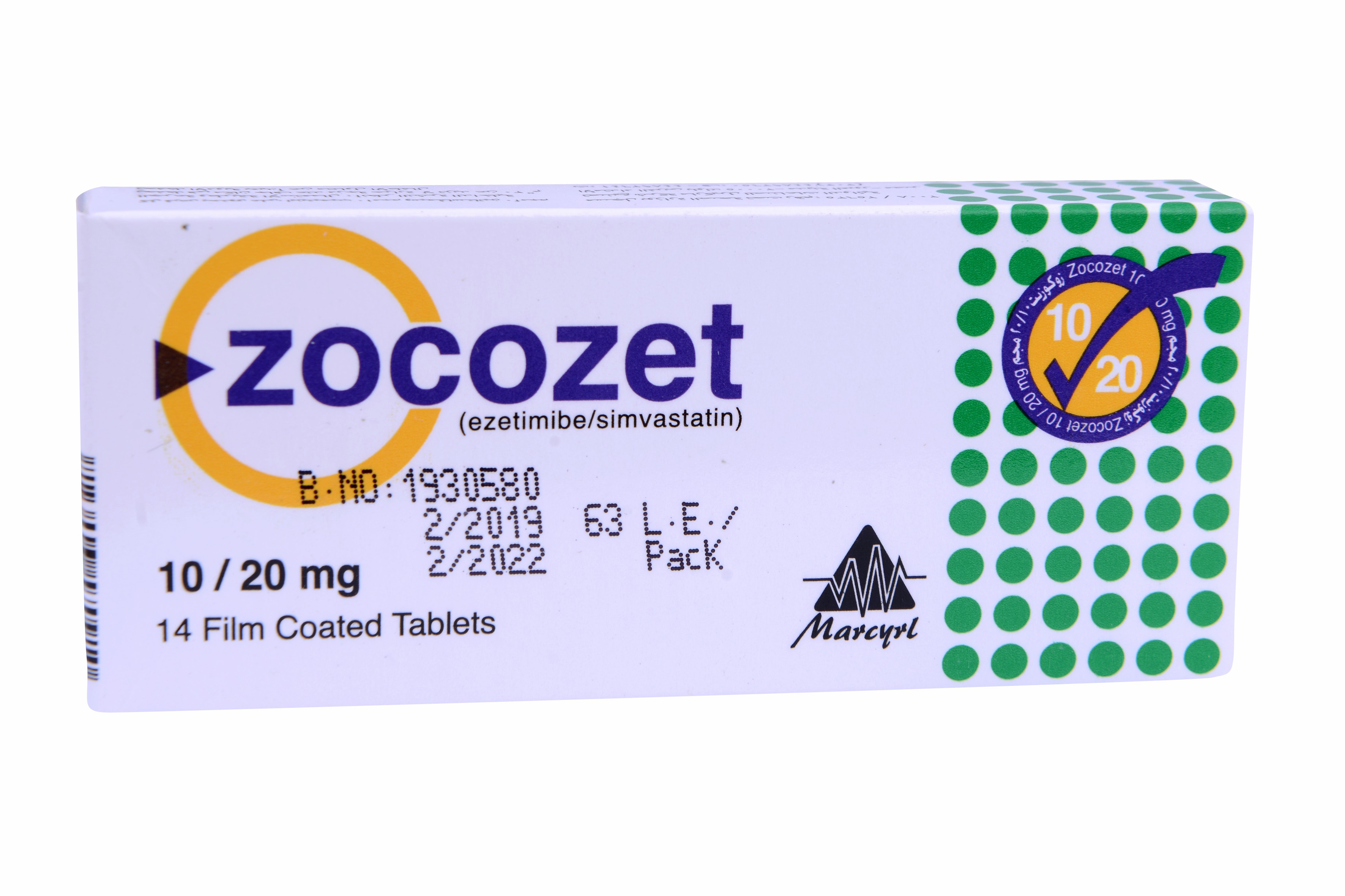 Zocozet 10mg/20mg 14 Tablets