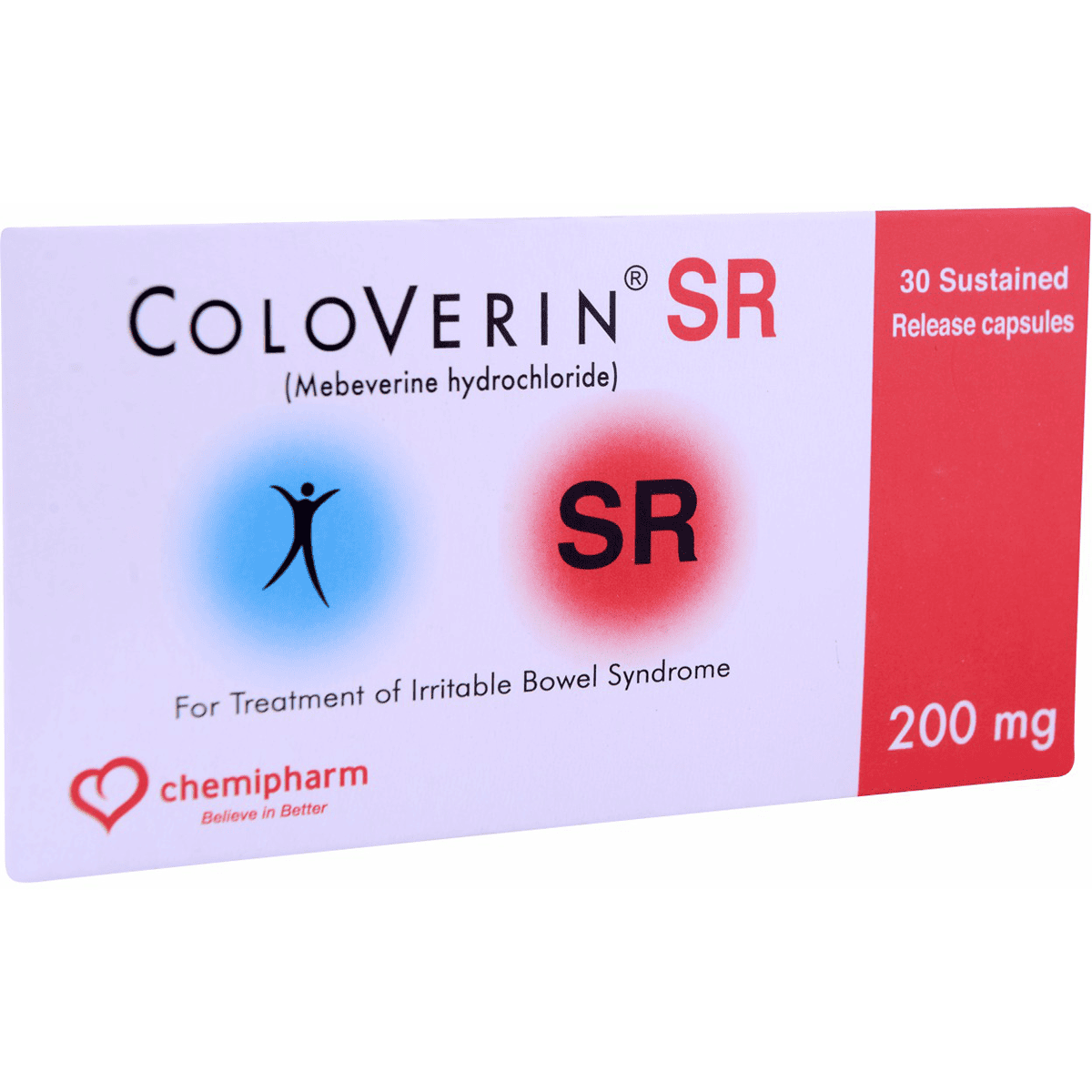Coloverin SR (Sustained Release) 200mg 30 Capsules